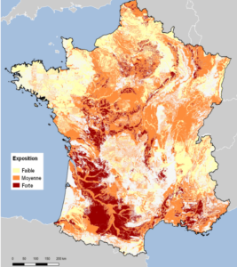 Etude géotechnique g1 -carte argile france